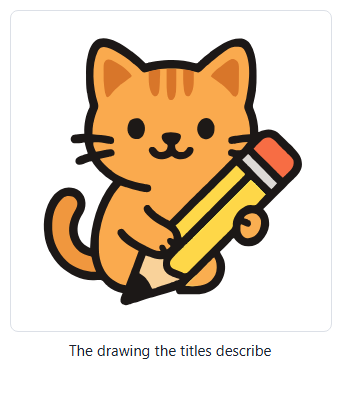The EditSVGCode logo: an orange cat sitting with a big yellow pencil.